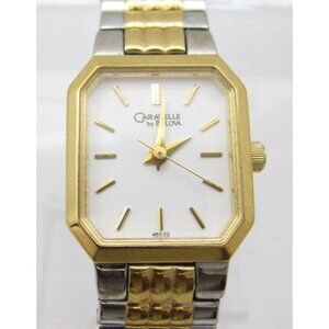 Women Caravelle by Bulova Quartz WR Analog 17mm Round Watch (H757) "New Battery"